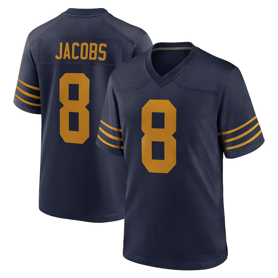 GB.Packers #8 Josh Jacobs Player Navy The 1923 Classic Game Football Jerseys football jersey product view 2