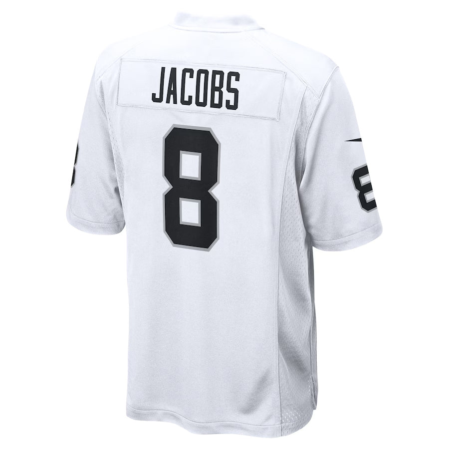 GB.Packers #8 Josh Jacobs Player White Home Game Football Jerseys football jersey product view 1
