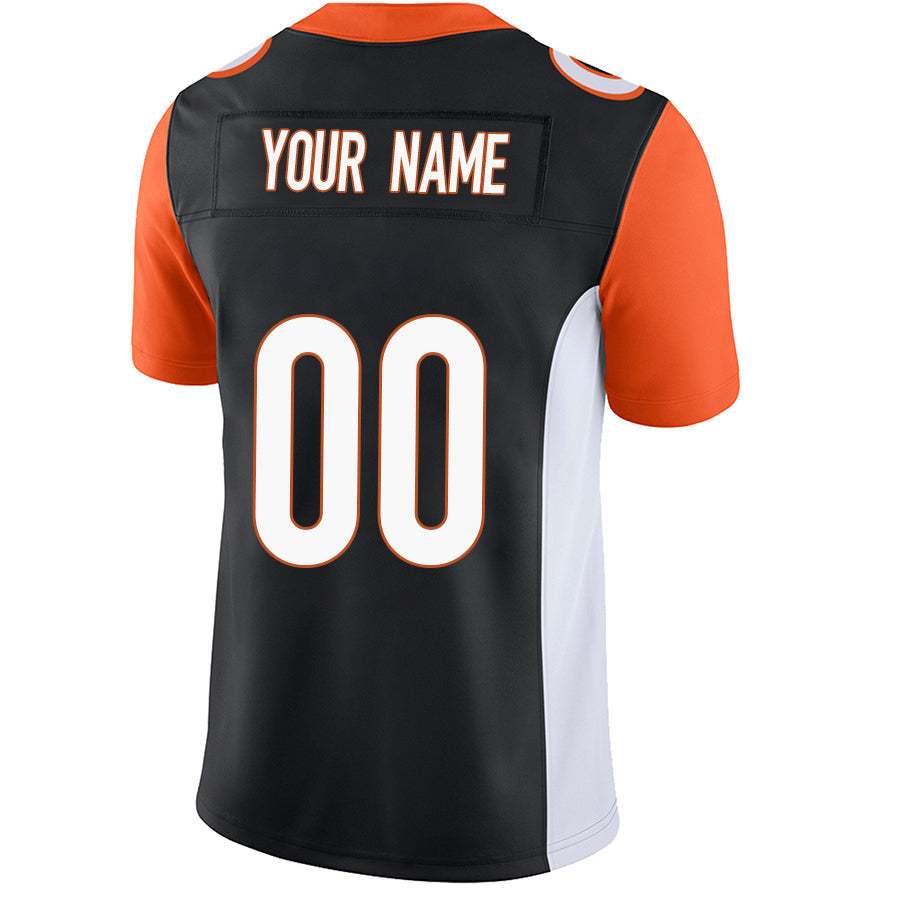Custom C.Bengals Black Stitched Game Football Jerseys football jersey product view 1