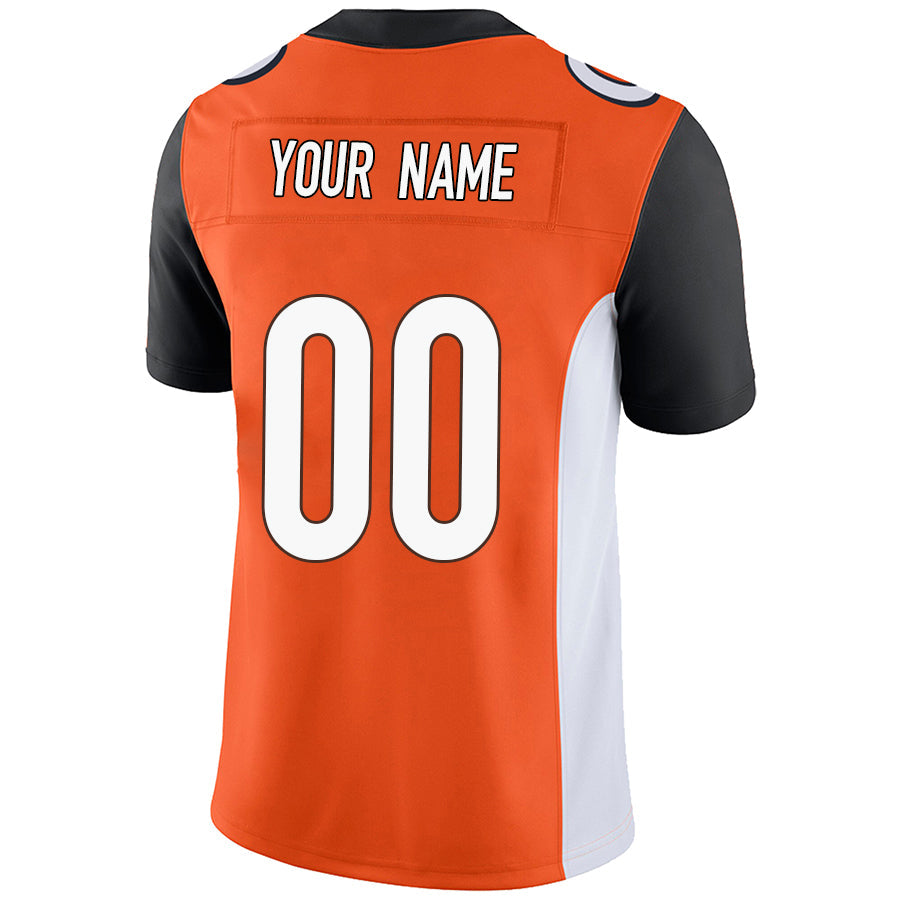 Custom C.Bengals Orange Stitched Game Football Jerseys football jersey product view 1
