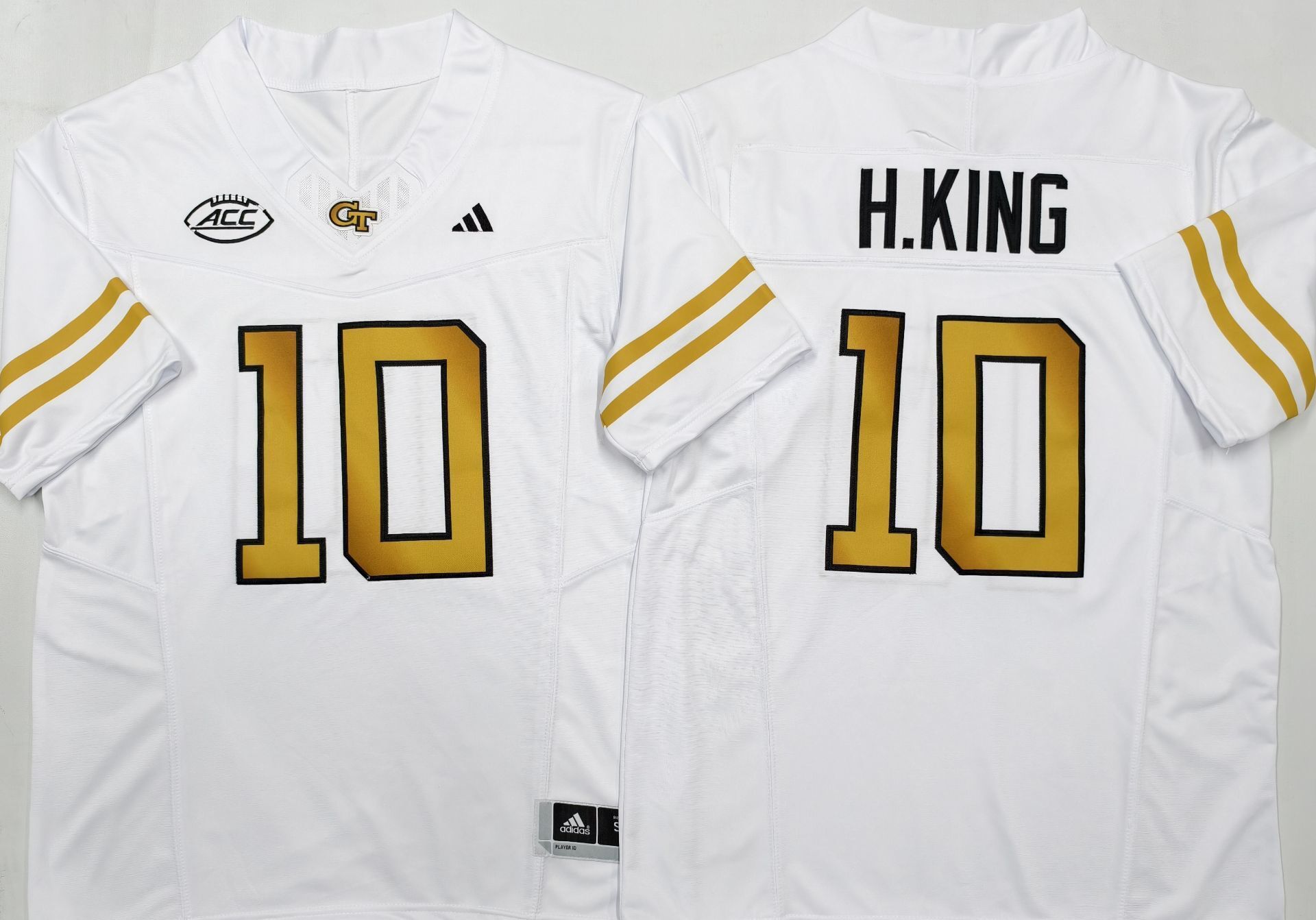 Haynes King Georgia Tech Yellow Jackets Jersey – White sports jersey product view 1