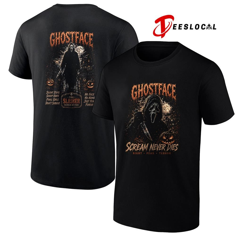 Ghostface scream never dies nioght fear terror - Adult & Kids T-Shirts, Sweatshirts & Hoodies apparel design preview 1
