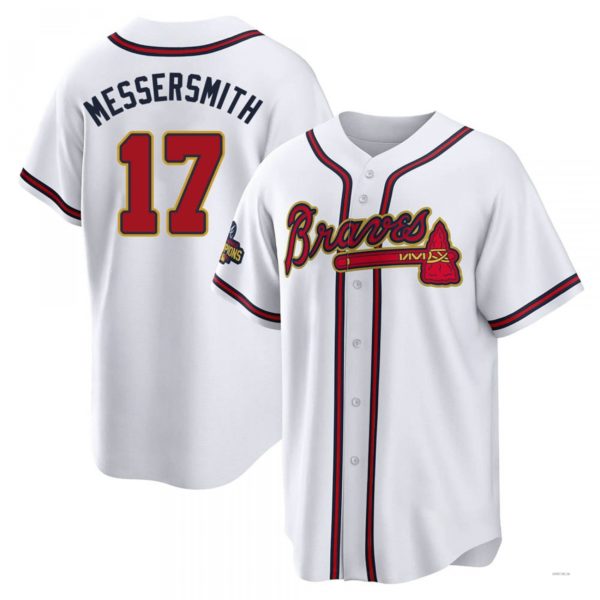 Atlanta Braves #17 Andy Messersmith Gold White 2022 Program Jersey Stitches Baseball Jerseys baseball jersey product view 1