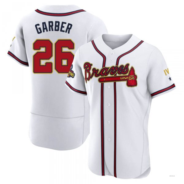Atlanta Braves #26 Gene Garber Gold White 2022 Program Jersey Stitches Baseball Jerseys baseball jersey product view 1