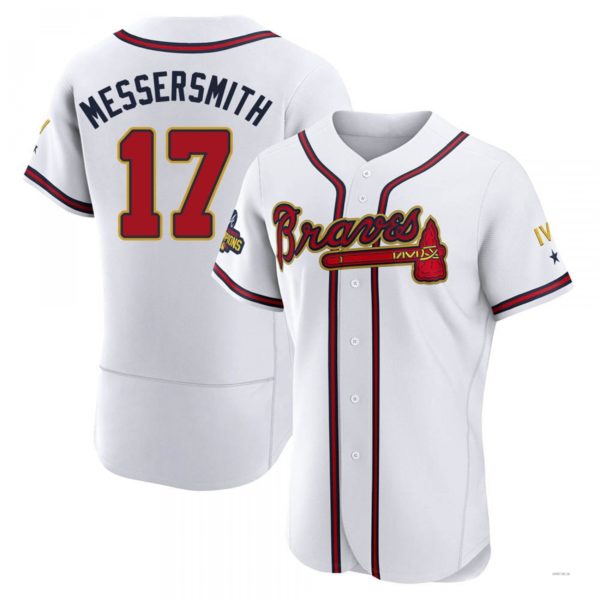 Atlanta Braves #17 Andy Messersmith Gold White 2022 Program Jersey Stitches Baseball Jerseys baseball jersey product view 1