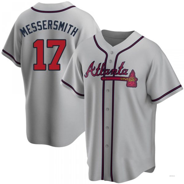 Atlanta Braves #17 Andy Messersmith Gray Road Jersey Stitches Baseball Jerseys baseball jersey product view 1