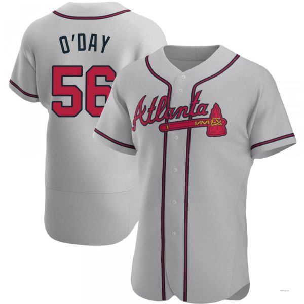 Atlanta Braves #56 Darren O¡¯Day Gray Road Jersey Stitches Baseball Jerseys baseball jersey product view 1
