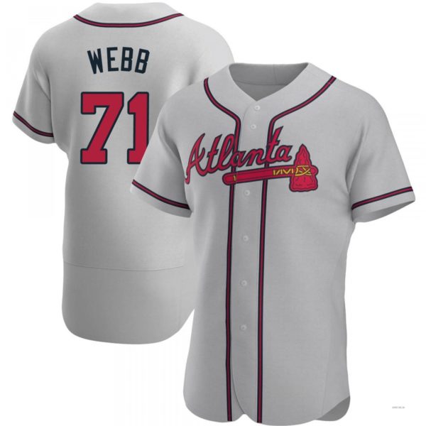 Atlanta Braves #71 Jacob Webb Gray Road Jersey Stitches Baseball Jerseys baseball jersey product view 1