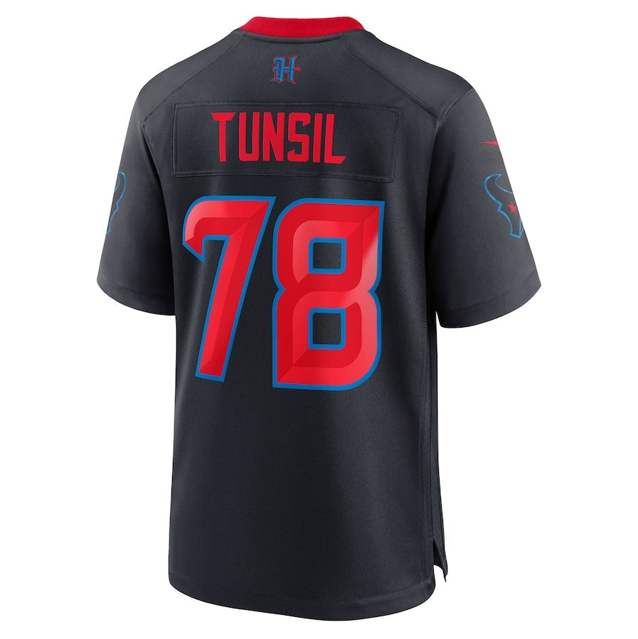 H.Texans #78 Laremy Tunsil Player Navy Game American Football Jerseys football jersey product view 1