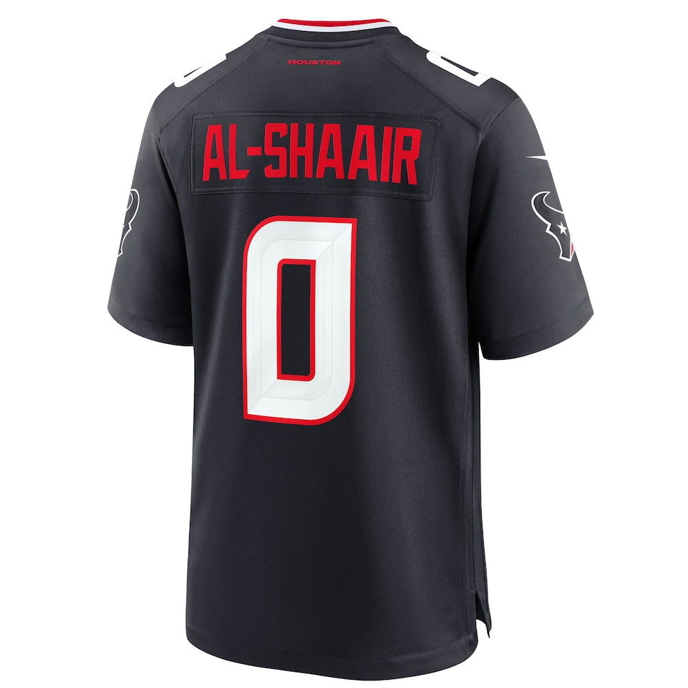H.Texans #0 Azeez Al-Shaair Player Navy Home Game Football Jerseys football jersey product view 1