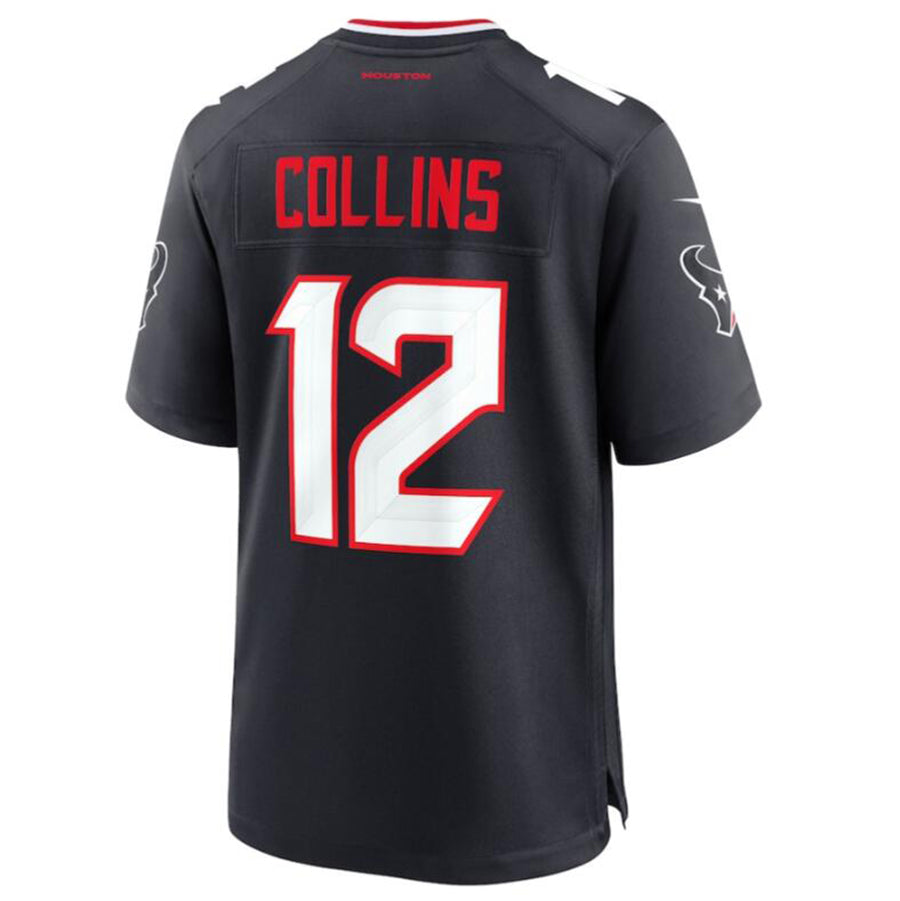 H.Texans #12 Nico Collins Navy Game Jersey Player American Stitched Football Jerseys football jersey product view 1