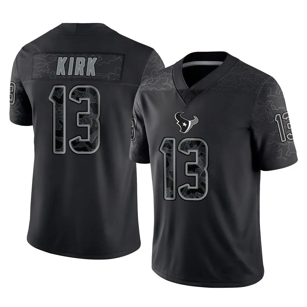 H.Texans #13 Christian Kirk Player Black REFLECTIVE Limited Football Jerseys football jersey product view 1