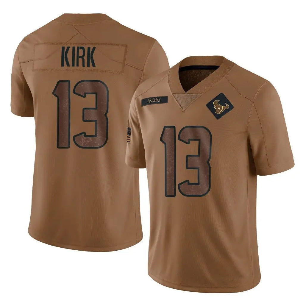 H.Texans #13 Christian Kirk Player Brown Salute To Service Limited Football Jerseys football jersey product view 1