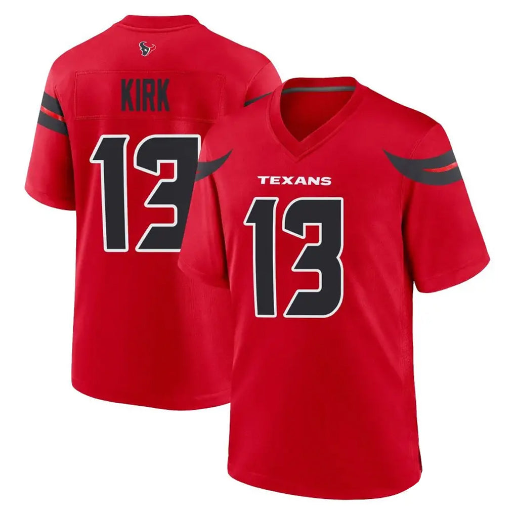 H.Texans #13 Christian Kirk Player Red Home Game Football Jerseys football jersey product view 1