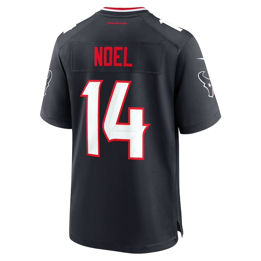 H.Texans #14 Jaylin Noel Player Navy Home Game Football Jerseys football jersey product view 1