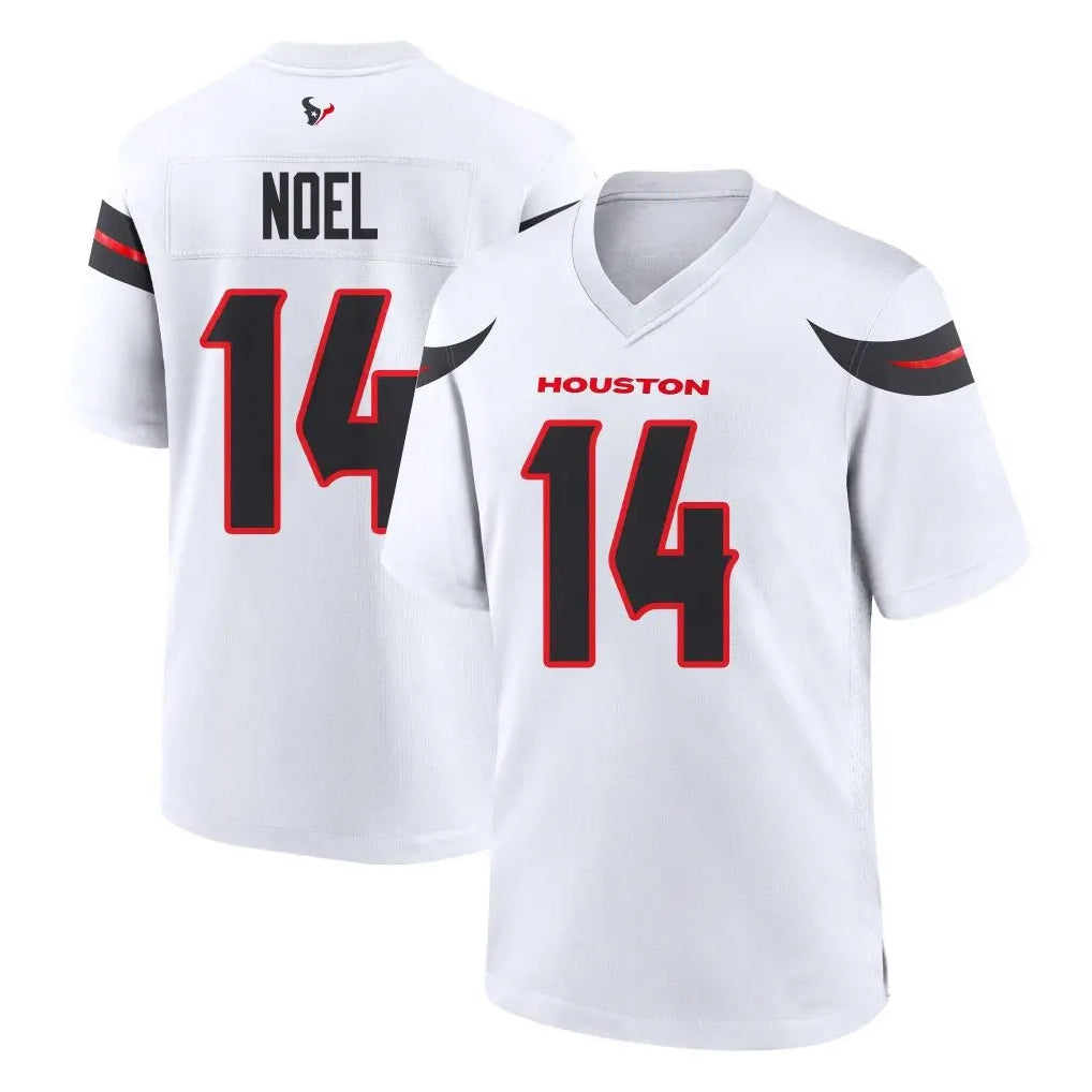 H.Texans #14 Jaylin Noel Player White Home Game Football Jerseys football jersey product view 1