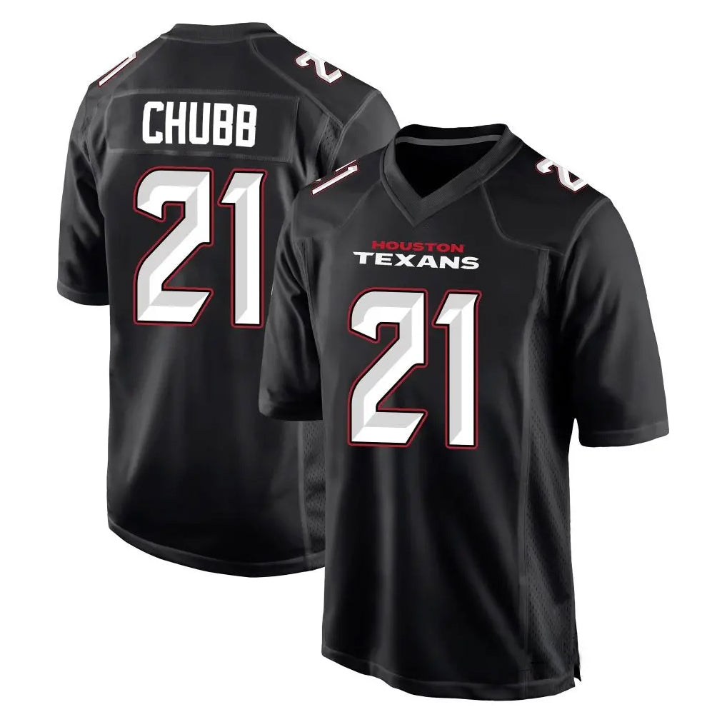 H.Texans #21 Nick Chubb Player Limited Black Fashion Football Jerseys football jersey product view 1