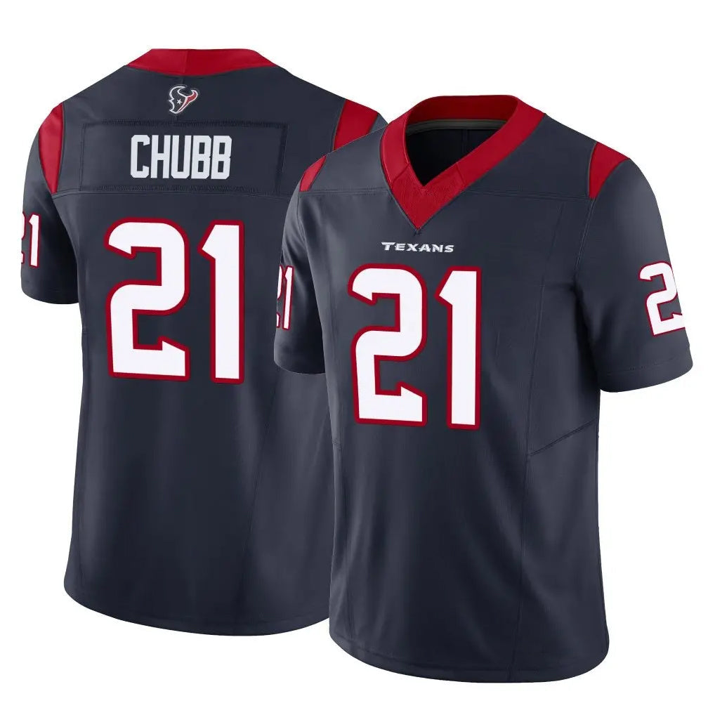H.Texans #21 Nick Chubb Player Vapor F.U.S.E. Limited Navy Football Jerseys football jersey product view 1