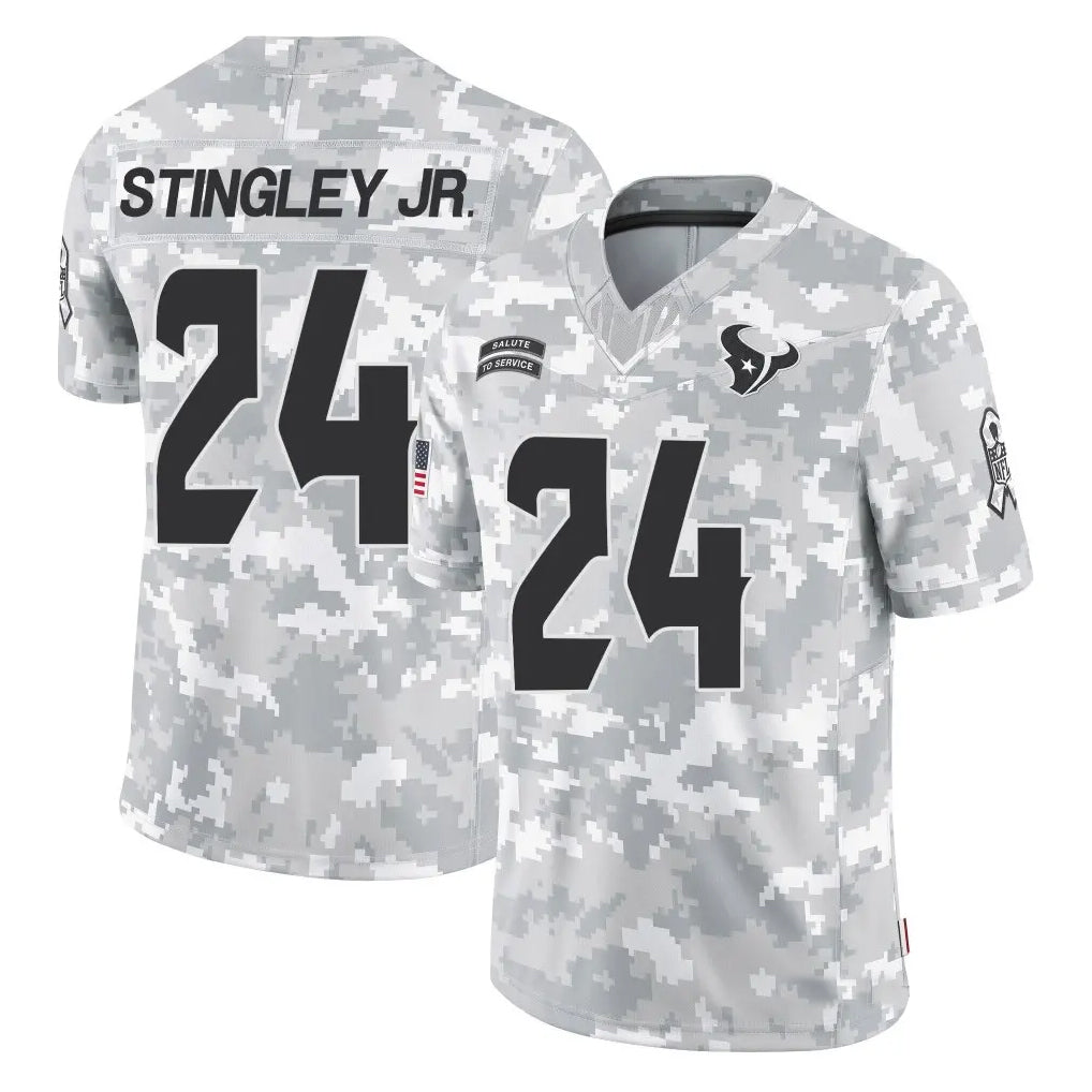H.Texans #24 Derek Stingley Jr. Player Arctic Camo Salute to Service Limited Football Jerseys football jersey product view 1