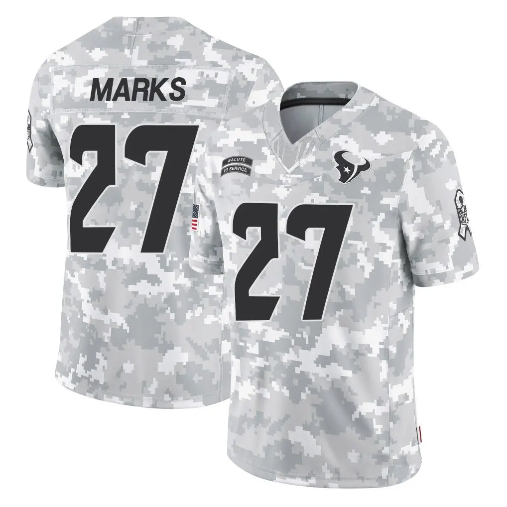 H.Texans #27 Woody Marks Player Arctic Camo Salute to Service Limited Football Jerseys football jersey product view 1