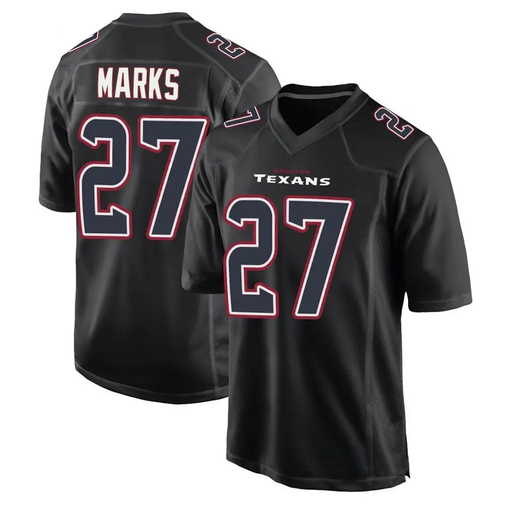 H.Texans #27 Woody Marks Player Black Fashion Game Football Jerseys football jersey product view 1