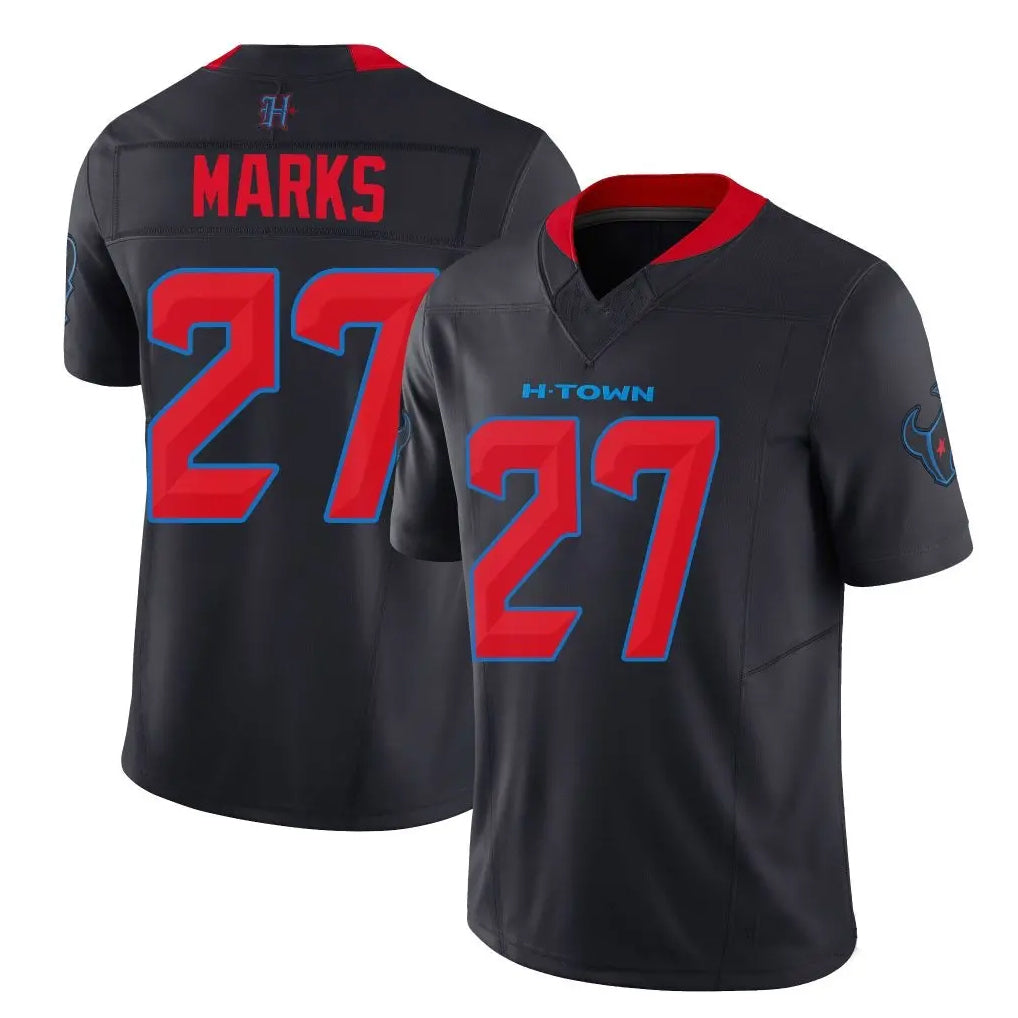 H.Texans #27 Woody Marks Player Navy Alternate Vapor F.U.S.E. Limited Football Jerseys football jersey product view 1