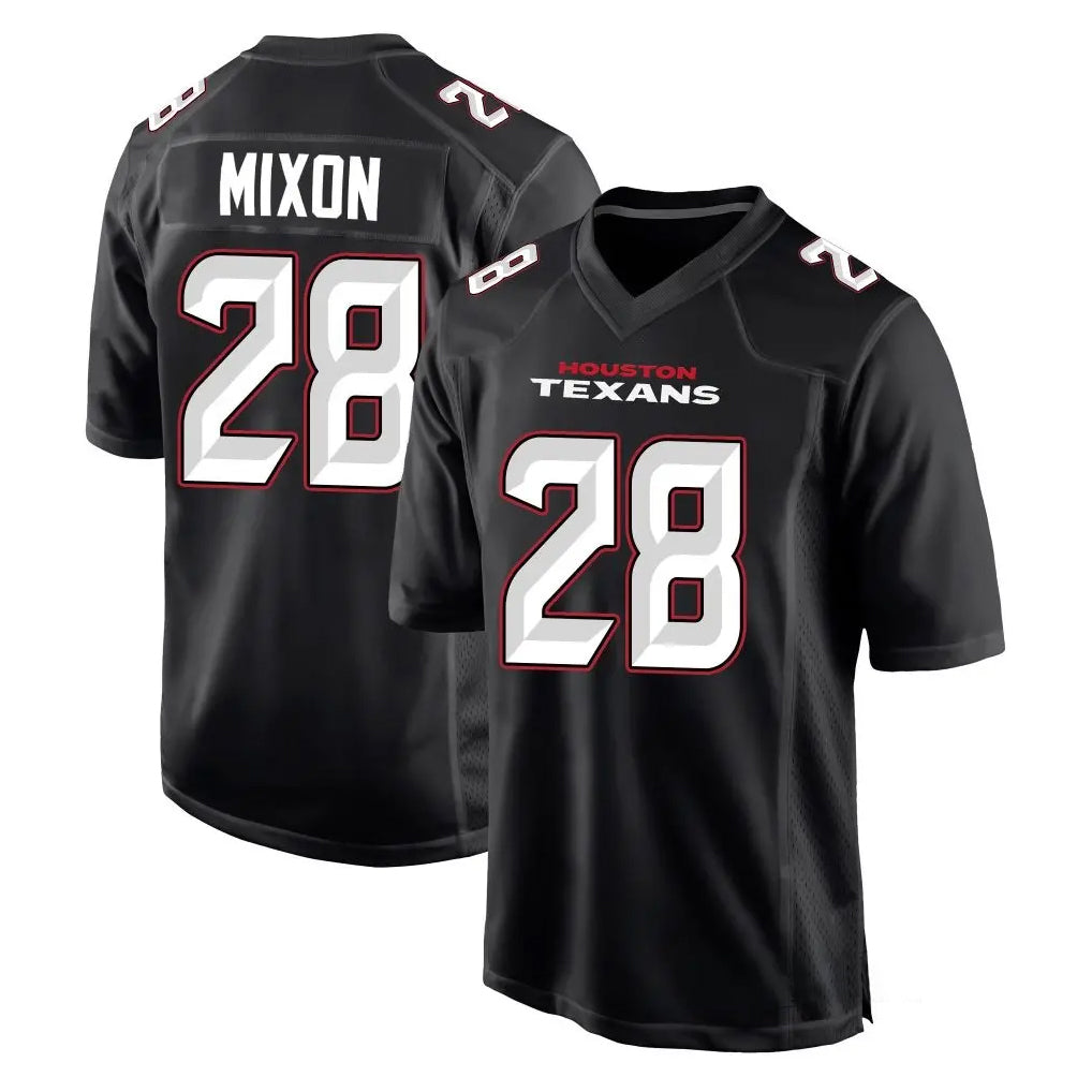 H.Texans #28 Joe Mixon Player Black Fashion Game Football Jerseys football jersey product view 1