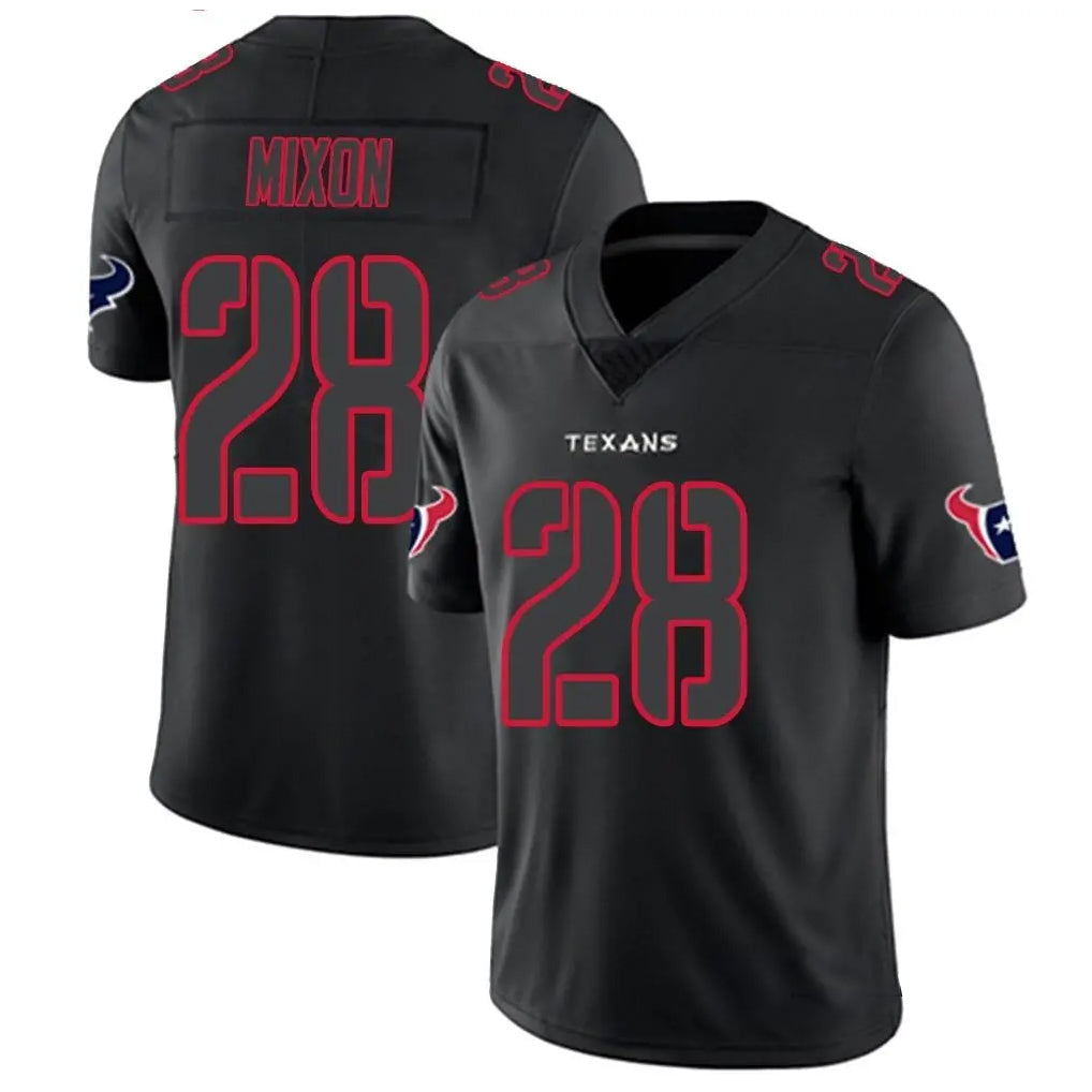 H.Texans #28 Joe Mixon Player Limited Black Impact Football Jerseys football jersey product view 1