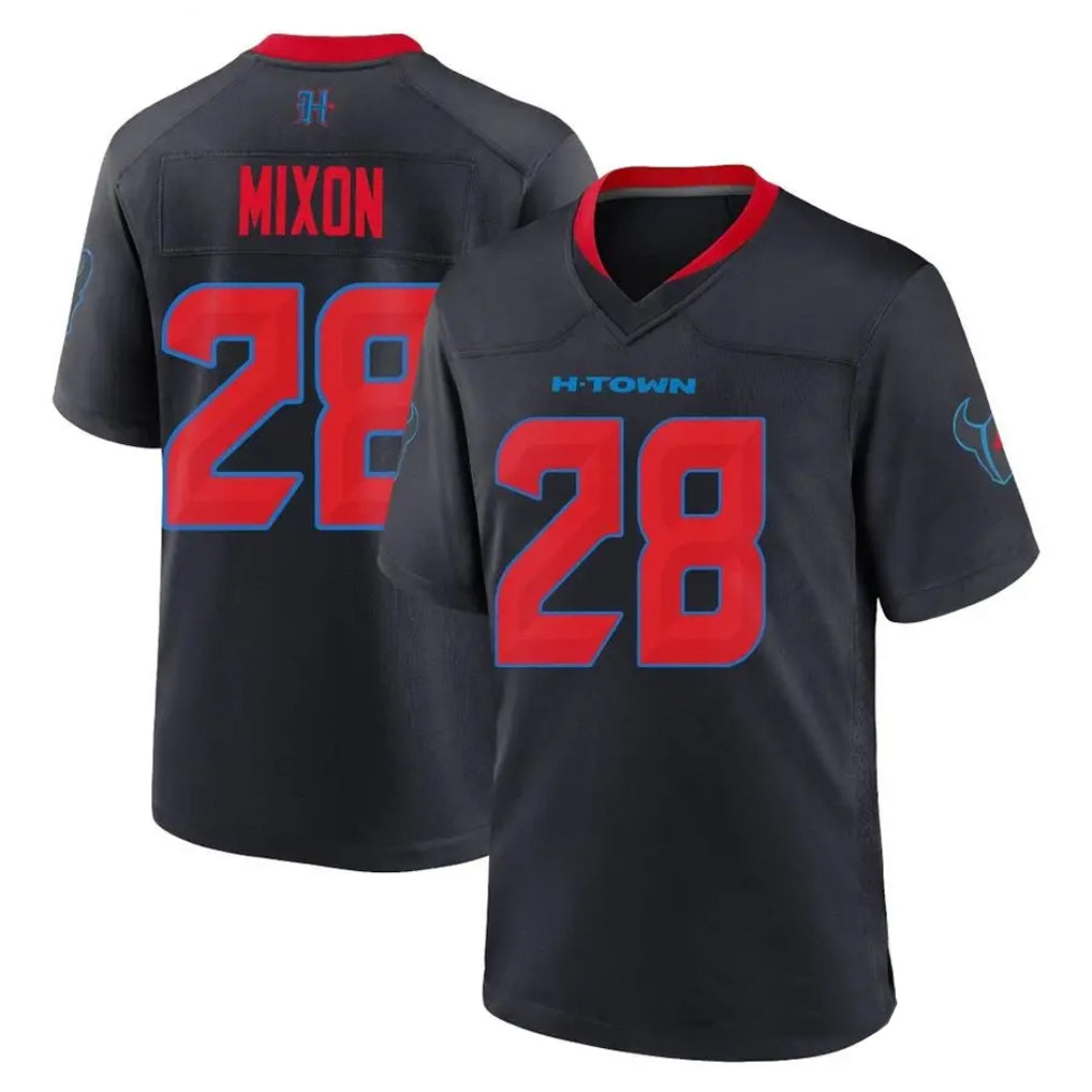 H.Texans #28 Joe Mixon Player Navy Alternate Home Game Football Jerseys football jersey product view 1