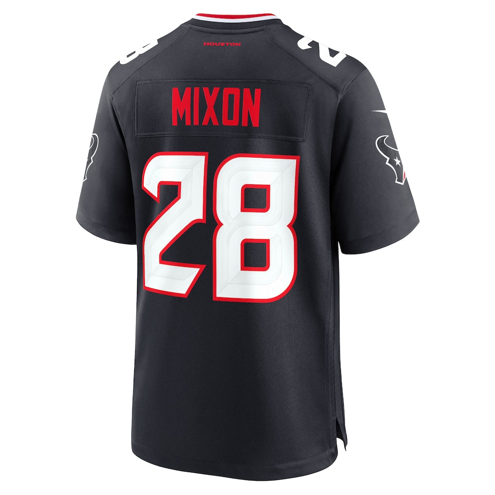H.Texans #28 Joe Mixon Player Navy Home Game Football Jerseys football jersey product view 1