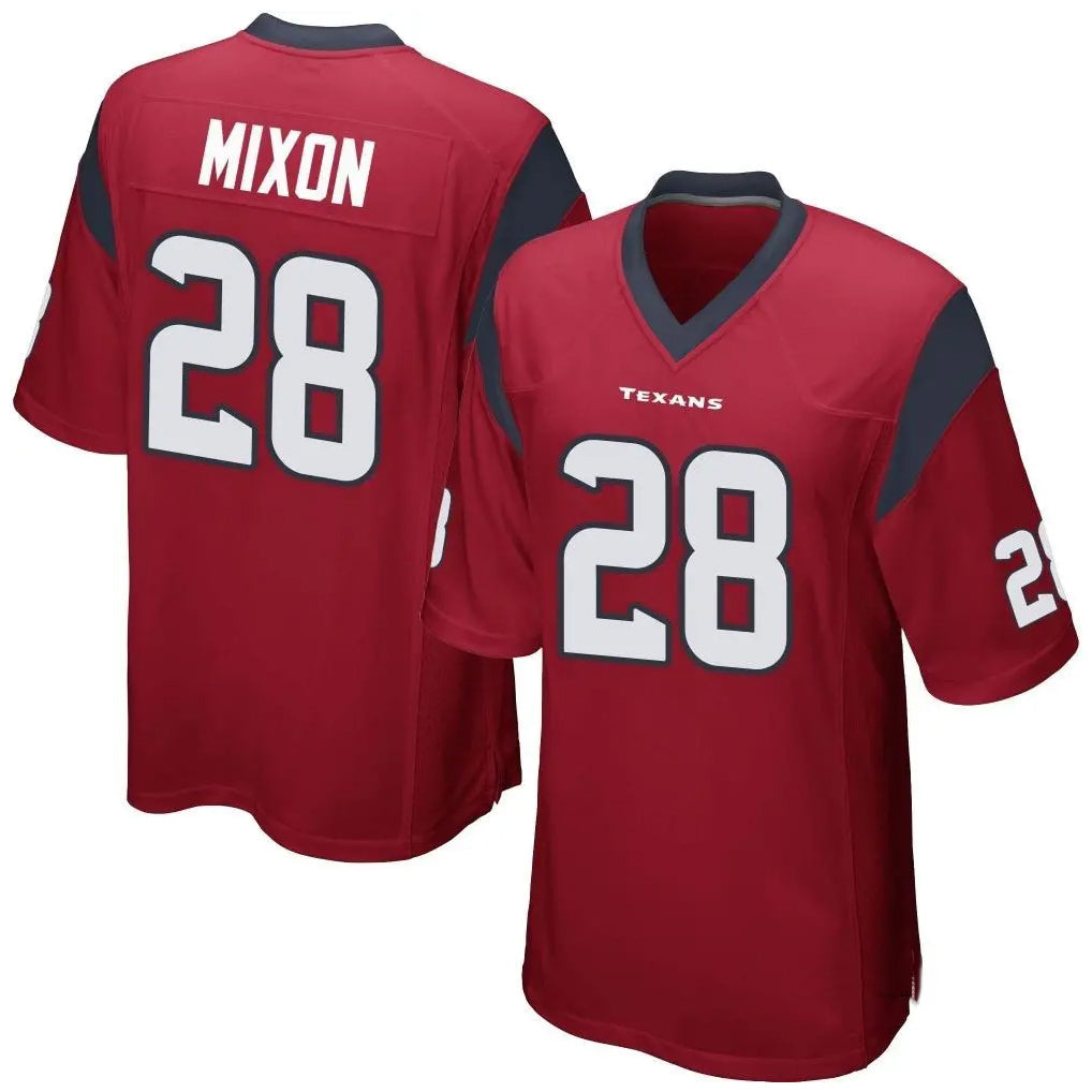 H.Texans #28 Joe Mixon Player Red Game Football Jerseys football jersey product view 1