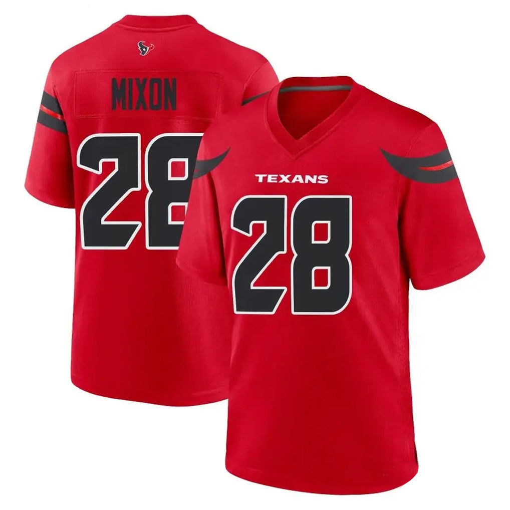 H.Texans #28 Joe Mixon Player Red Home Game Football Jerseys football jersey product view 1
