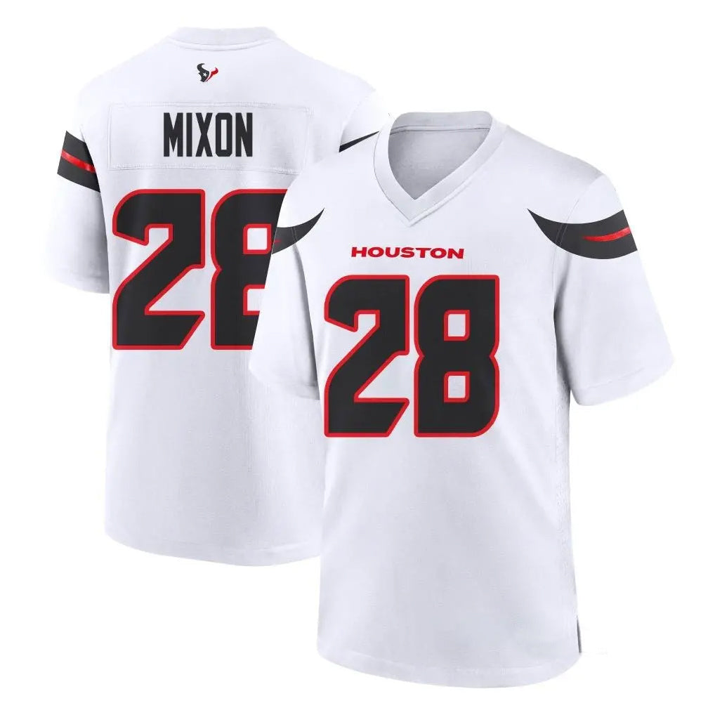 H.Texans #28 Joe Mixon Player White Home Game Football Jerseys football jersey product view 1