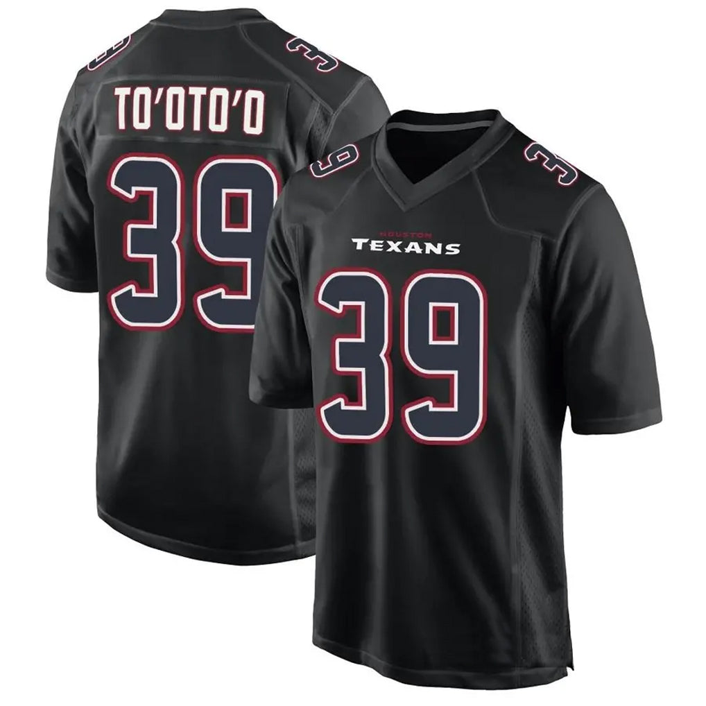 H.Texans #39 Henry To'oto'o Player Black Fashion Game Football Jerseys football jersey product view 1