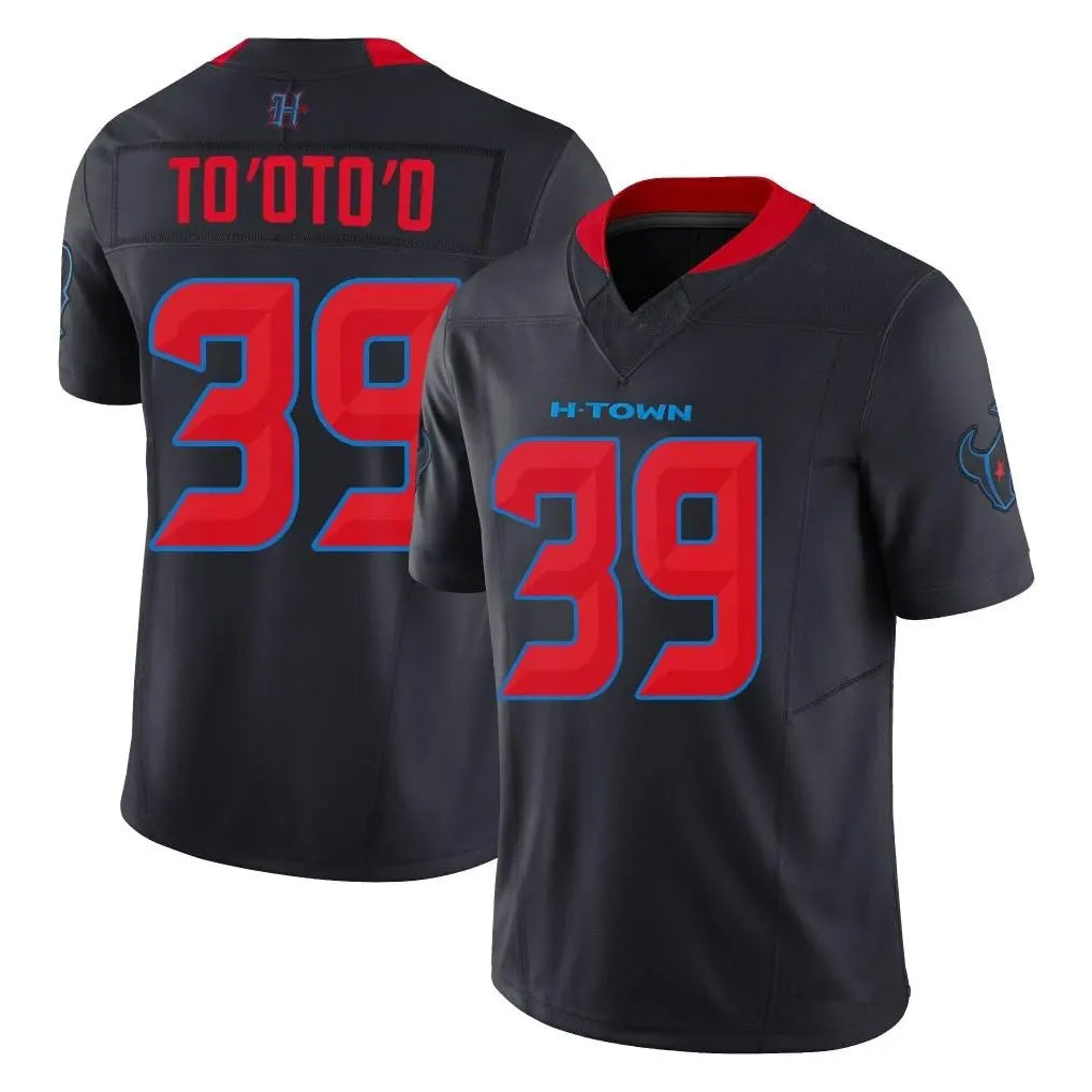 H.Texans #39 Henry To'oto'o Player Navy Alternate Vapor F.U.S.E. Limited Football Jerseys football jersey product view 1