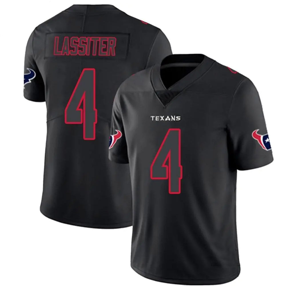 H.Texans #4 Kamari Lassiter Player Limited Black Impact Football Jerseys football jersey product view 1