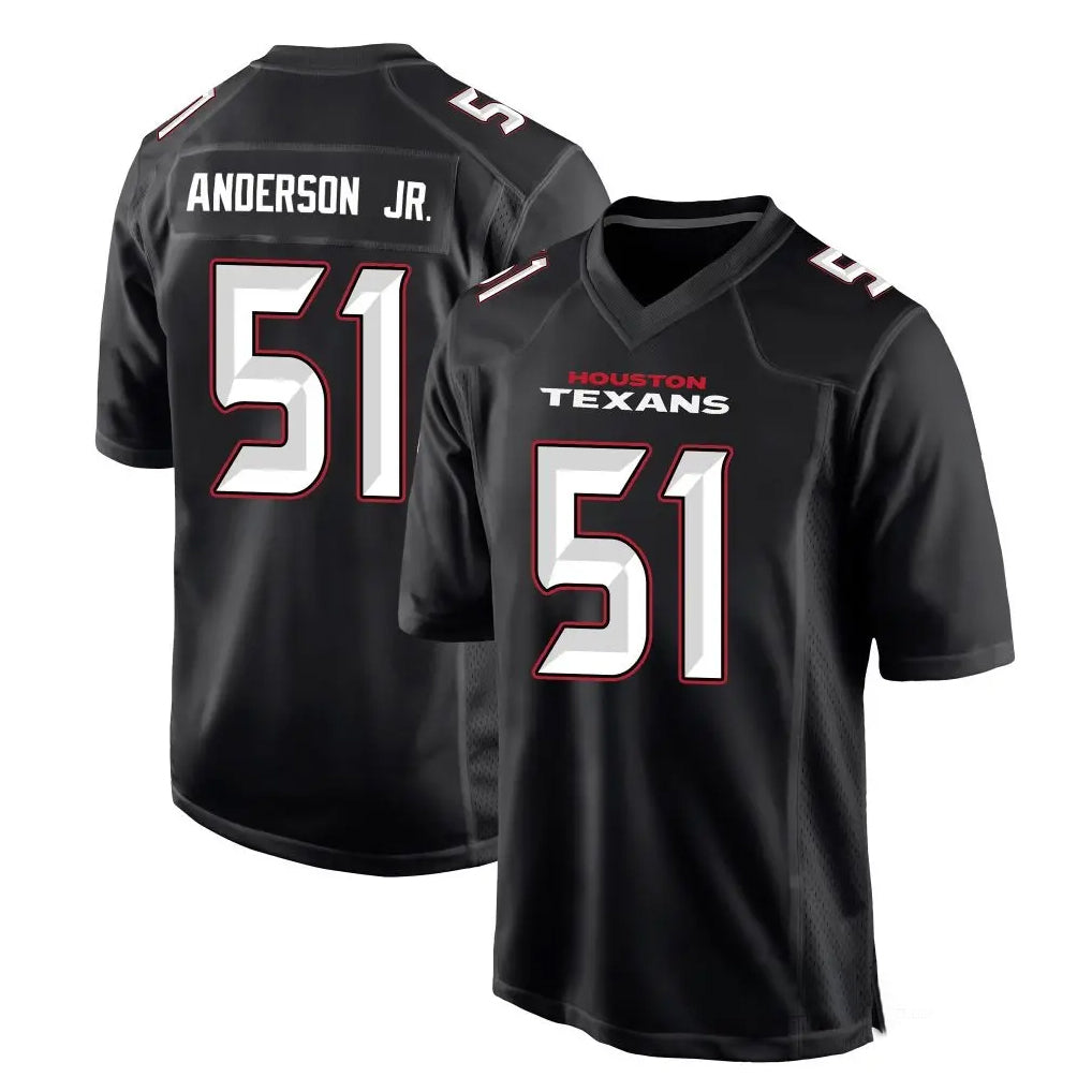H.Texans #51 Will Anderson Jr. Player Black Fashion Game Football Jerseys football jersey product view 1