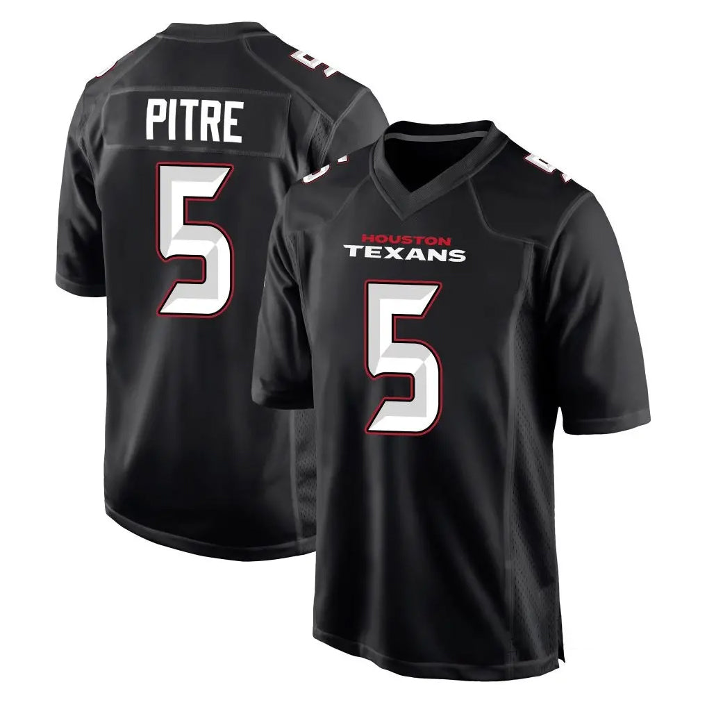 H.Texans #5 Jalen Pitre Player Black Fashion Game Football Jerseys football jersey product view 1