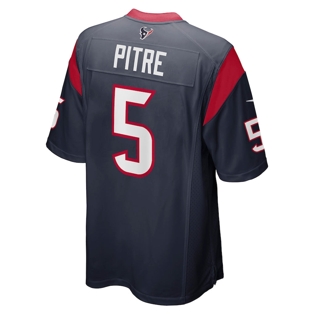 H.Texans #5 Jalen Pitre Player Navy Game Football Jerseys football jersey product view 1