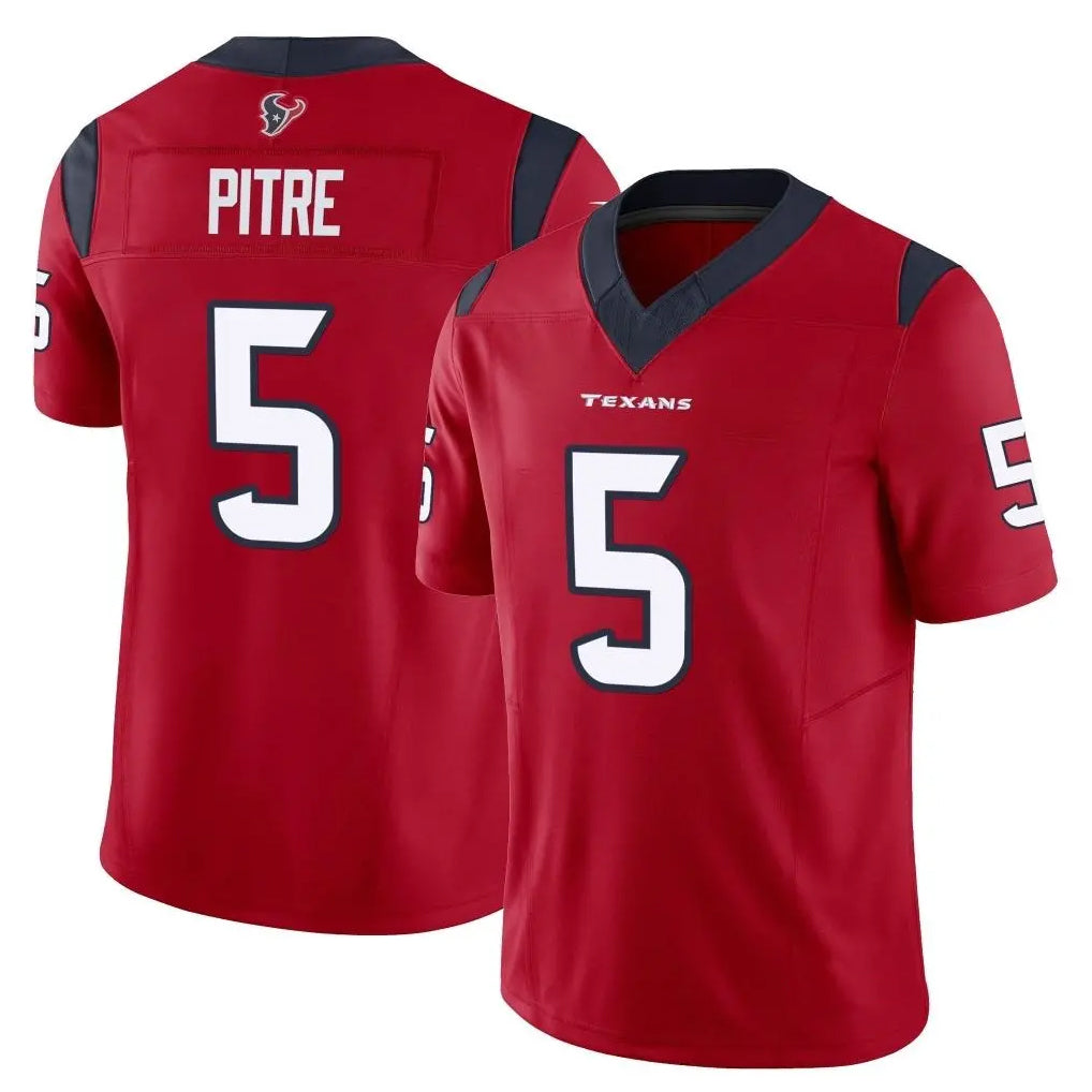 H.Texans #5 Jalen Pitre Player Red Vapor F.U.S.E. Limited Football Jerseys football jersey product view 1