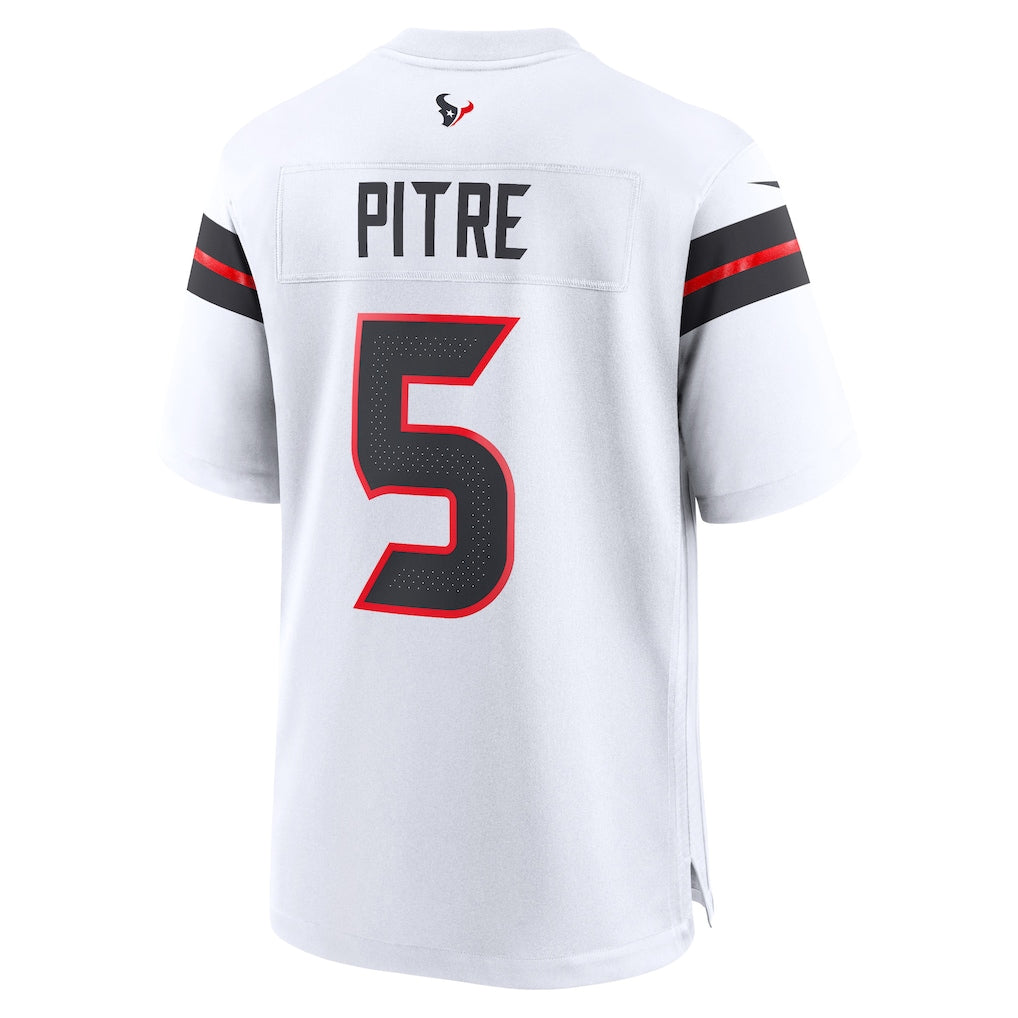 H.Texans #5 Jalen Pitre Player White Home Game Football Jerseys football jersey product view 1