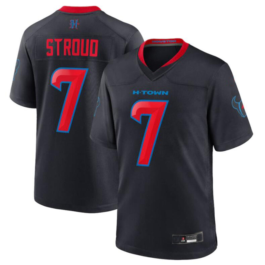 H.Texans #7 C.J. Stroud Player Navy Game Jersey Stitched Football Jerseys football jersey product view 2
