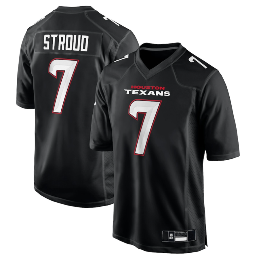 H.Texans #7 C.J. Stroud Player Carbon Black Fashion Football Jerseys football jersey product view 1