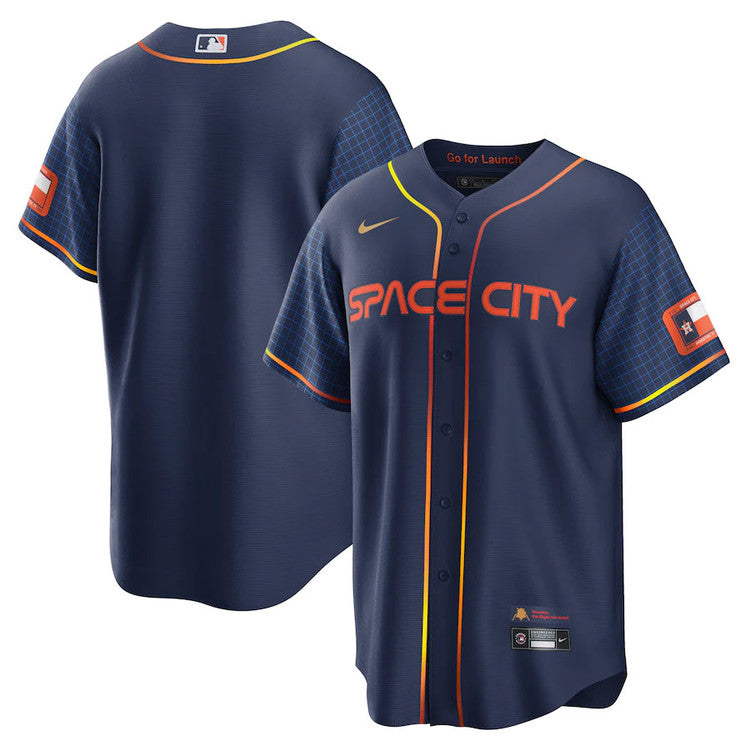 Houston Astros City Connect Jersey - Navy baseball jersey product view 1
