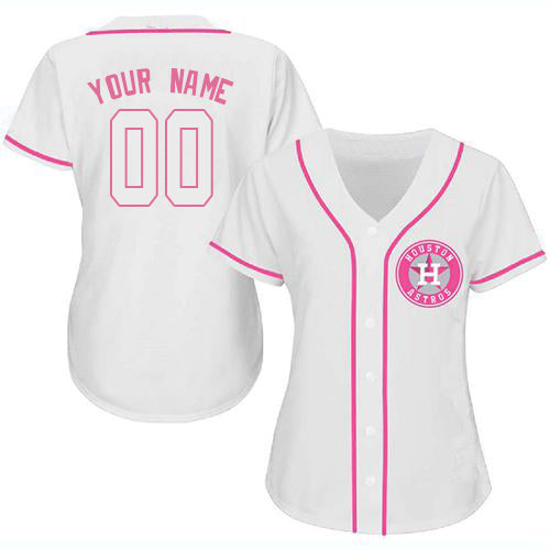 Custom Houston Astros Baseball White Fashion Stitched Jerseys baseball jersey product view 1