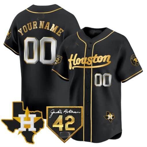 Custom Houston Astros 2024 Jackie Robinson Patch Vapor Premier Limited ¨C All Stitched Baseball Jersey baseball jersey product view 1