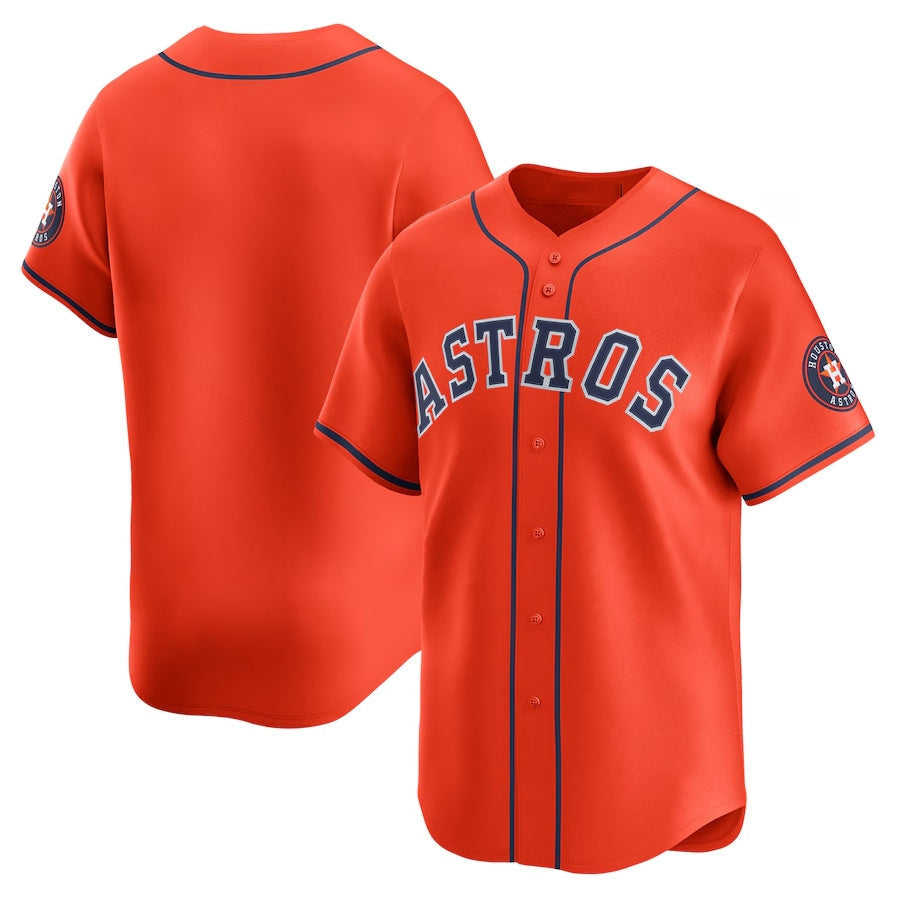 Houston Astros Alternate Limited Jersey - Orange Stitched Baseball Jersey baseball jersey product view 1