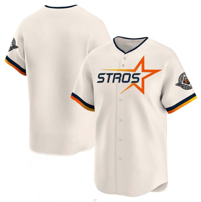 Houston Astros Blank Cream 2025 City Connect Limited Stitched Baseball Jersey baseball jersey product view 1