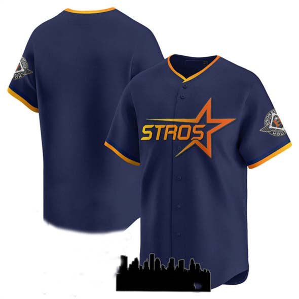 Houston Astros Blank Navy 2025 City Connect Limited Stitched Baseball Jersey baseball jersey product view 1