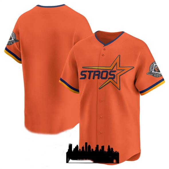 Houston Astros Blank Orange 2025 City Connect Limited Stitched Baseball Jersey baseball jersey product view 1